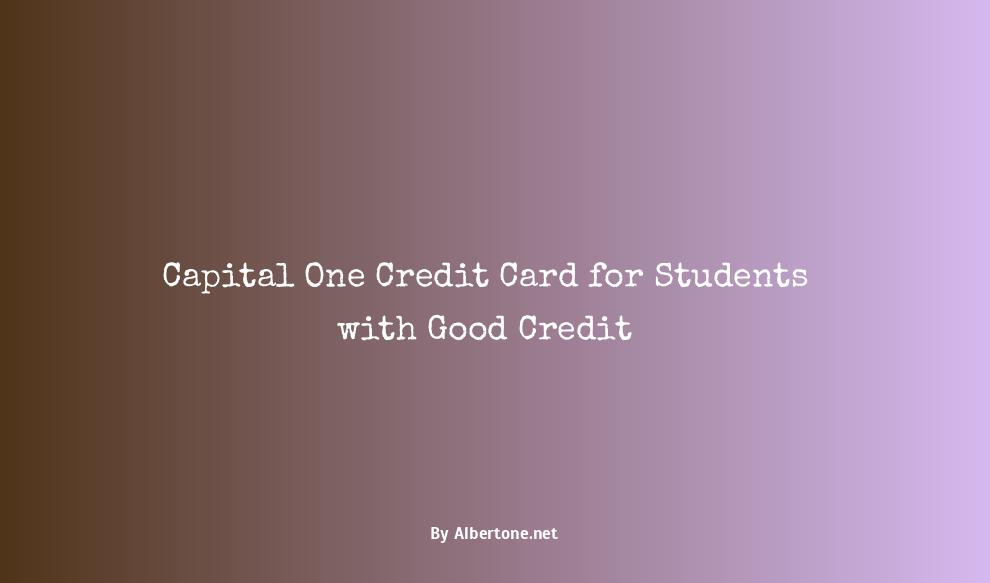 capital one credit card for students