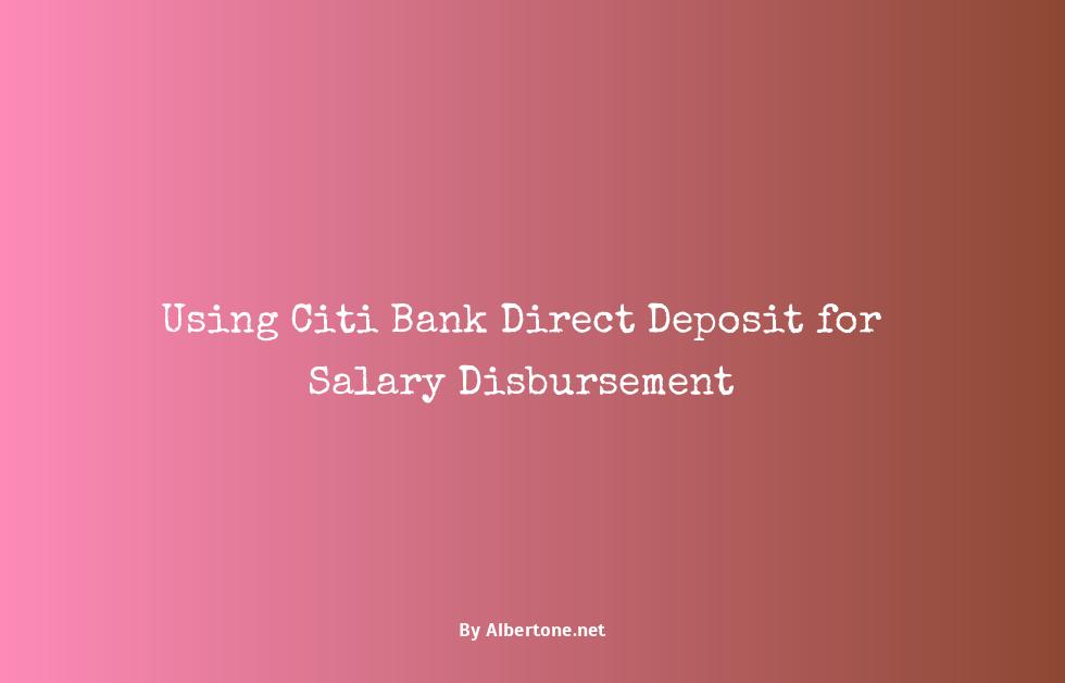 citi bank direct deposit