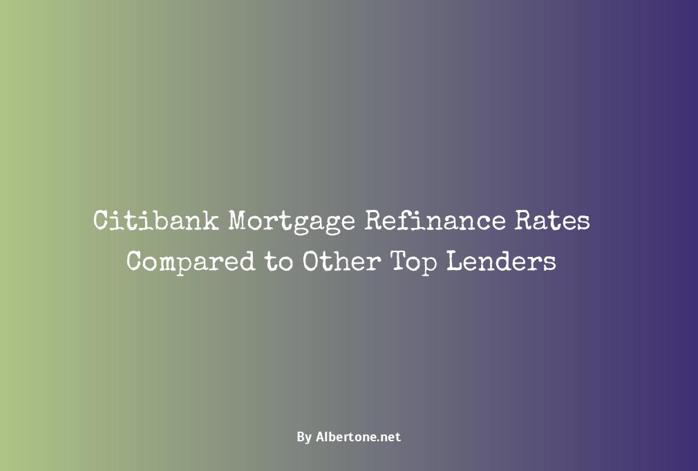 citibank mortgage refinance rates