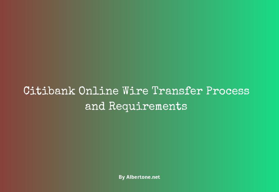 citibank online wire transfer