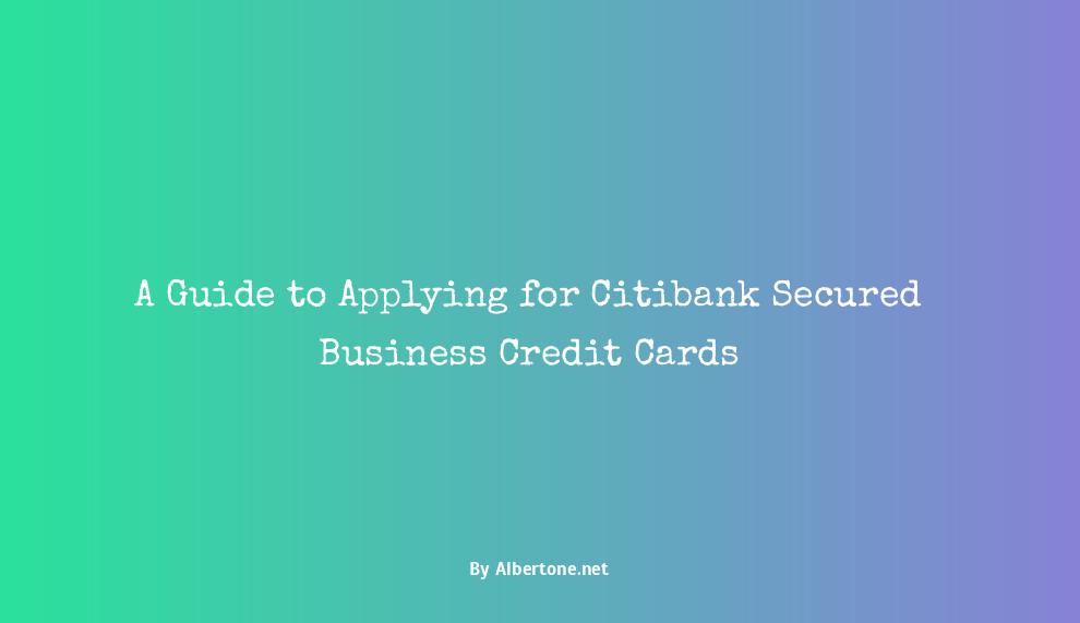 citibank secured credit card