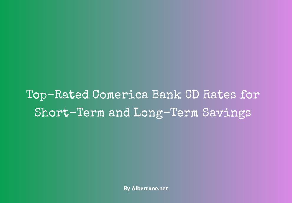 comerica bank cd rates