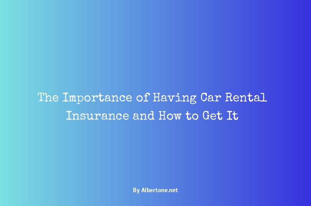 do car rentals come with insurance