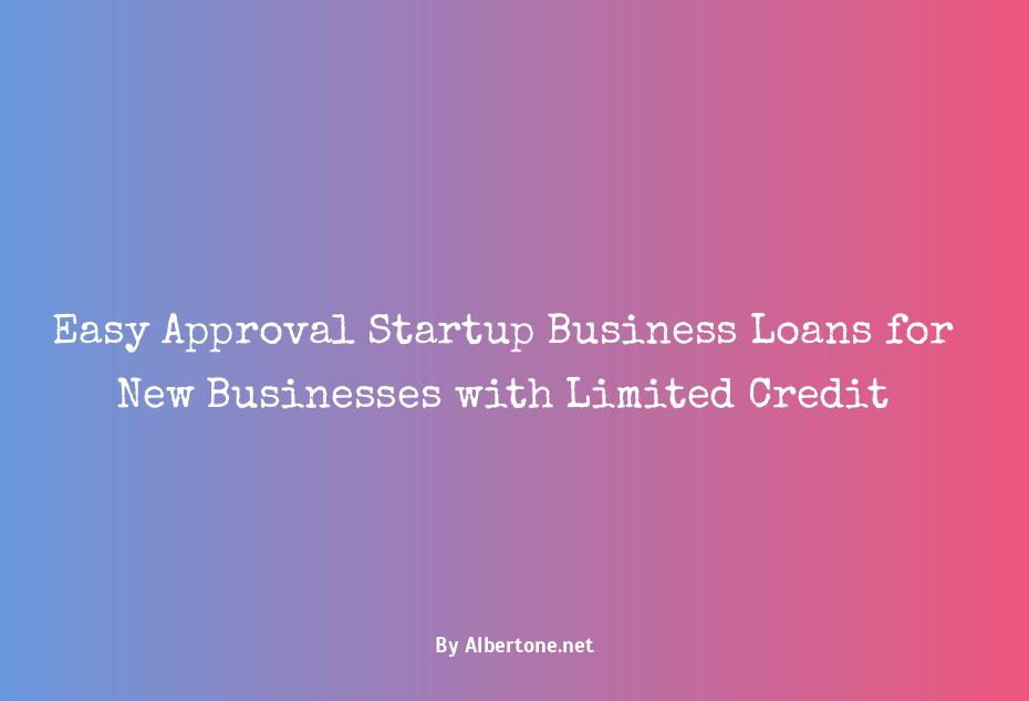 easy approval startup business loans