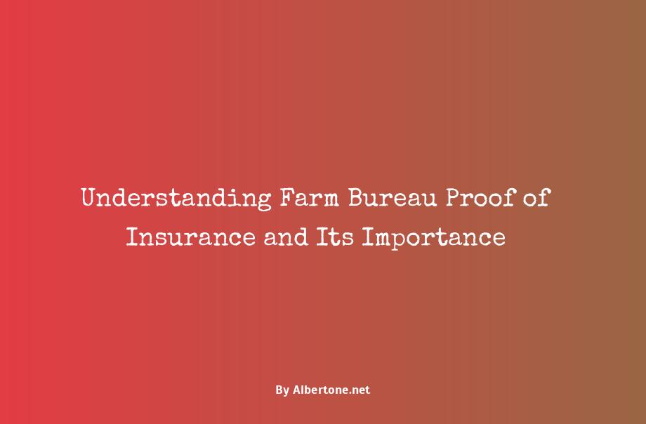 farm bureau proof of insurance