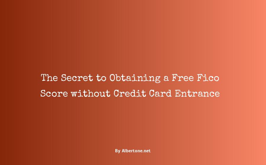 free fico score - no credit card