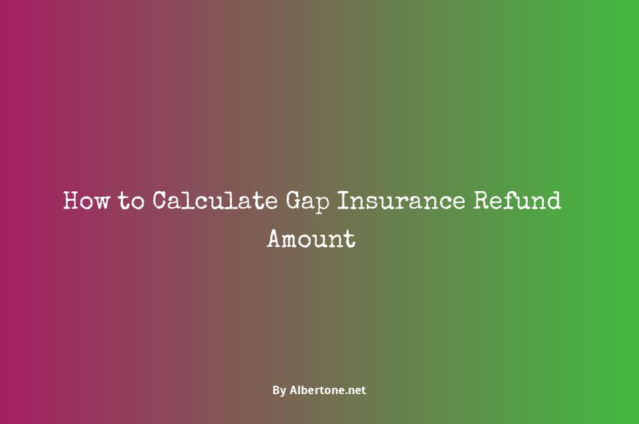 gap insurance refund calculator