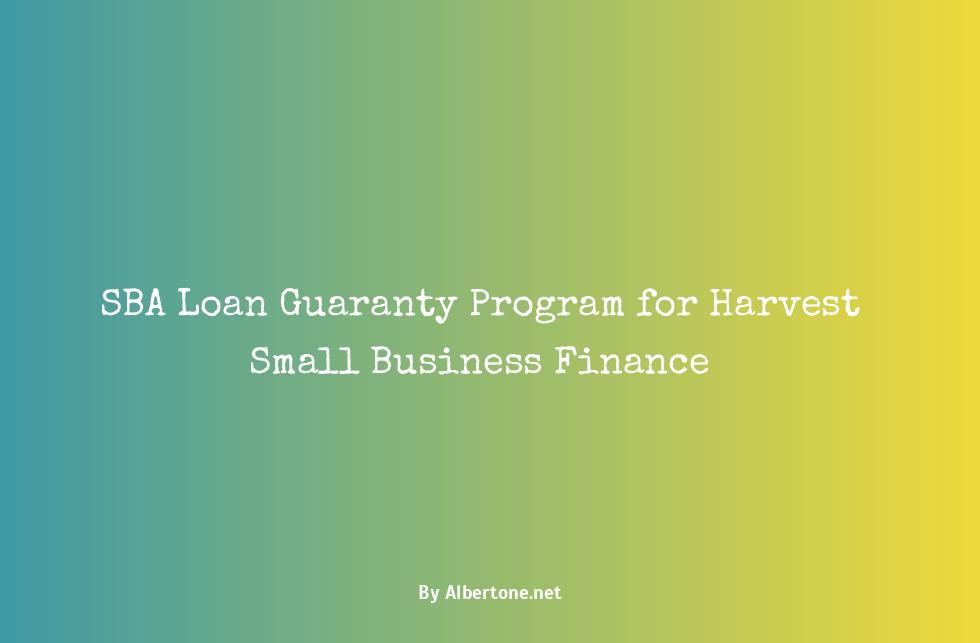 harvest small business finance sba