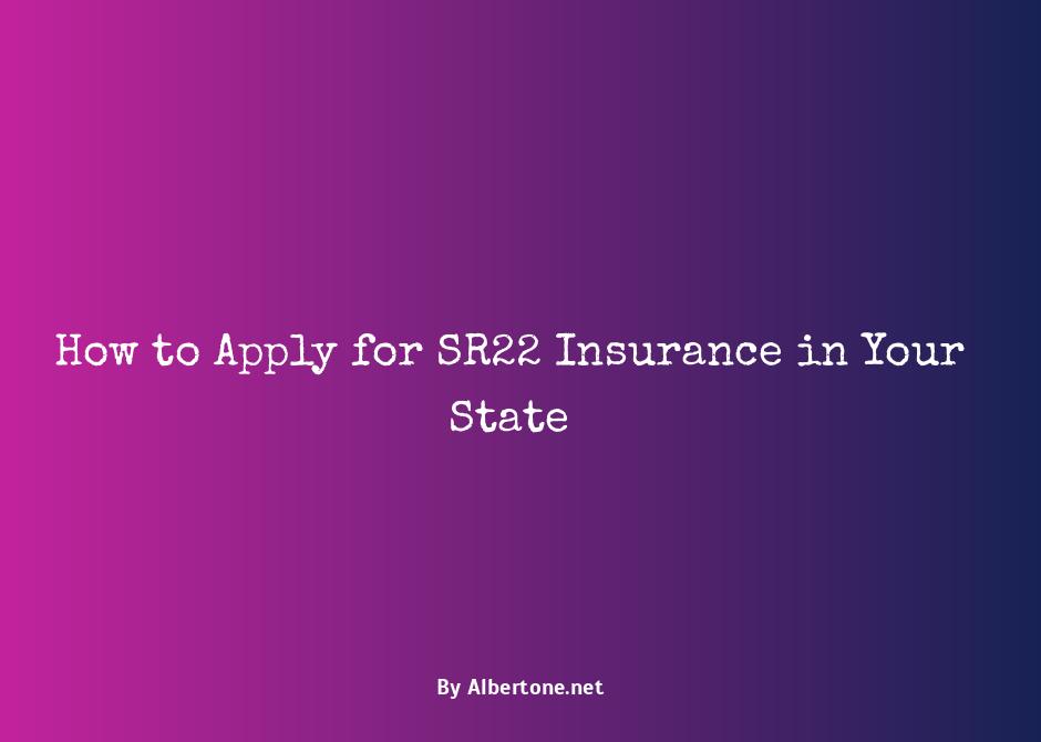 how to apply for sr22 insurance