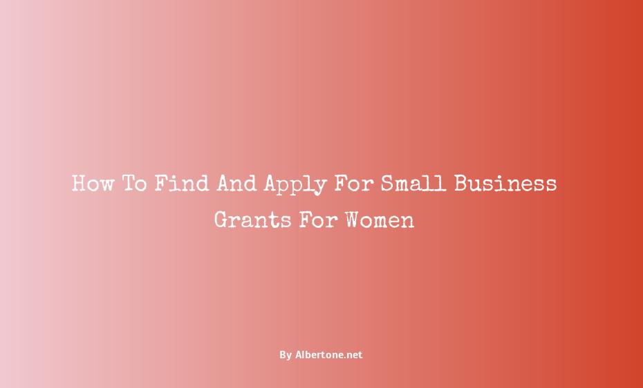 how to apply for a women's small business grant