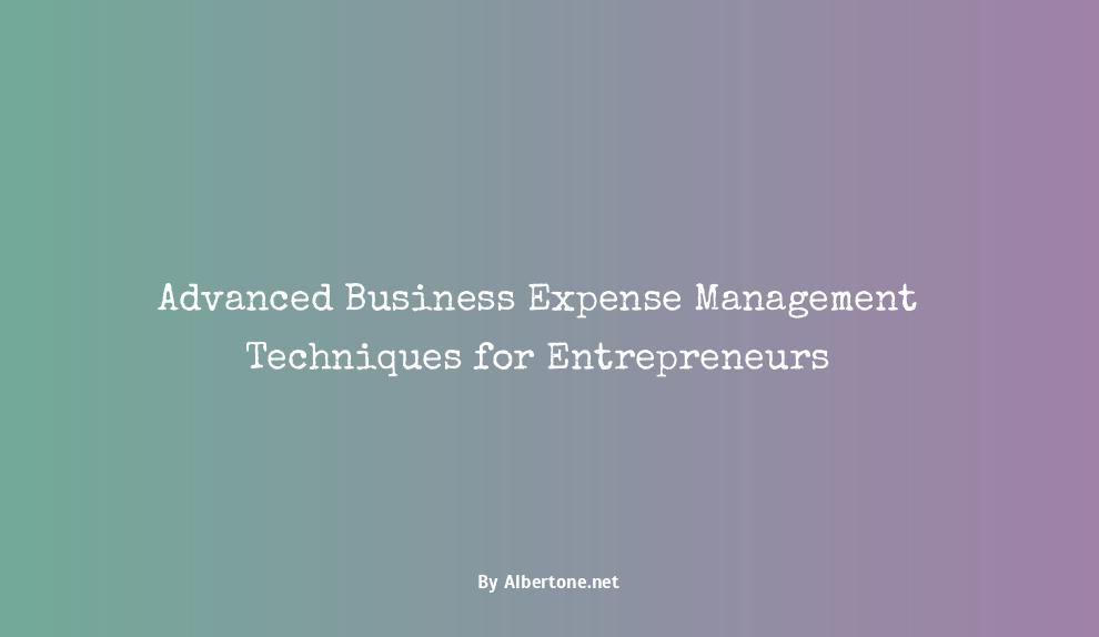 how to keep up with business expenses