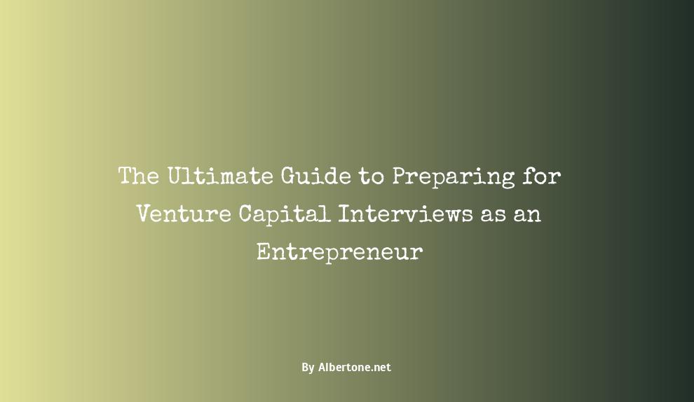 interview questions for venture capital