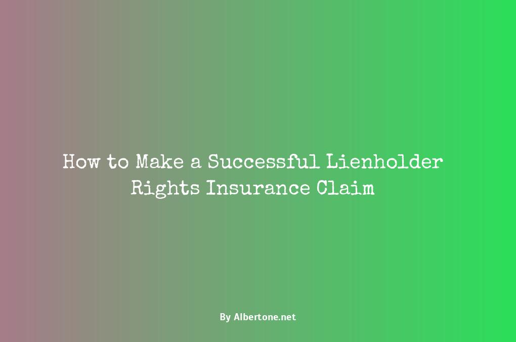 lienholder rights insurance claims