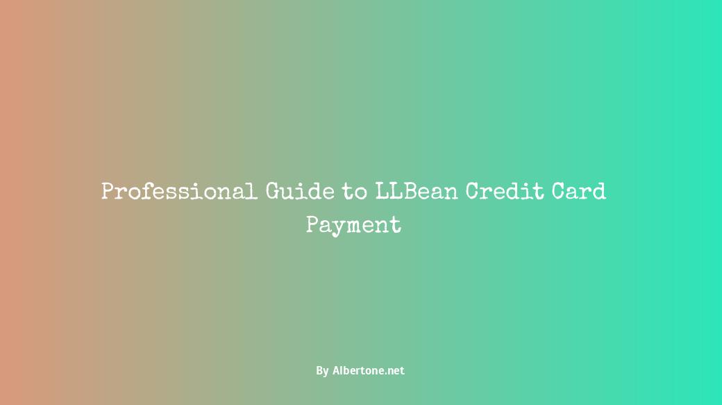 llbean credit card payment