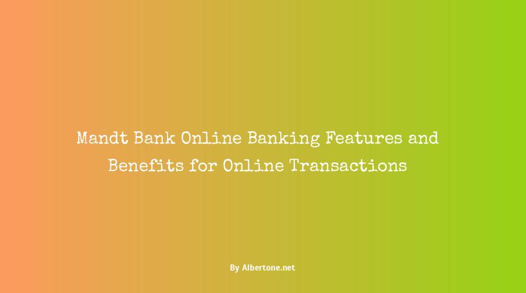 mandt bank online banking