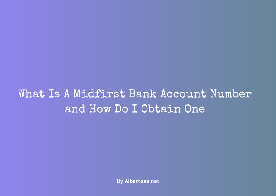 midfirst bank account number