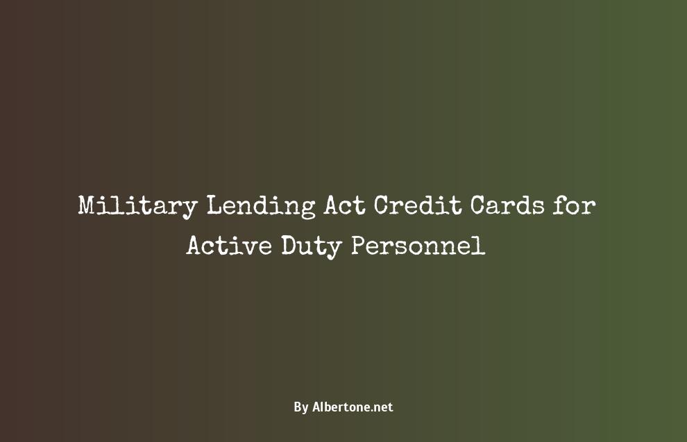 military lending act credit cards