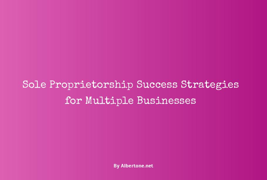 multiple businesses under one sole proprietorship