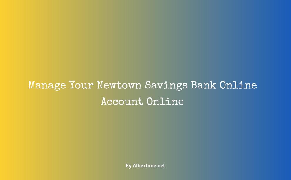 newtown savings bank online