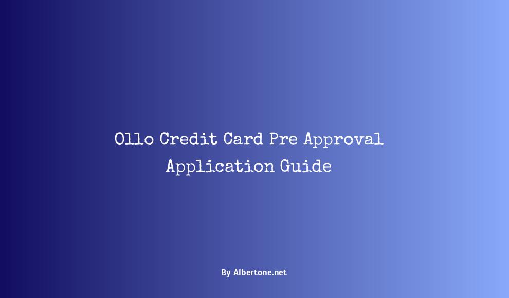 ollo credit card pre approval