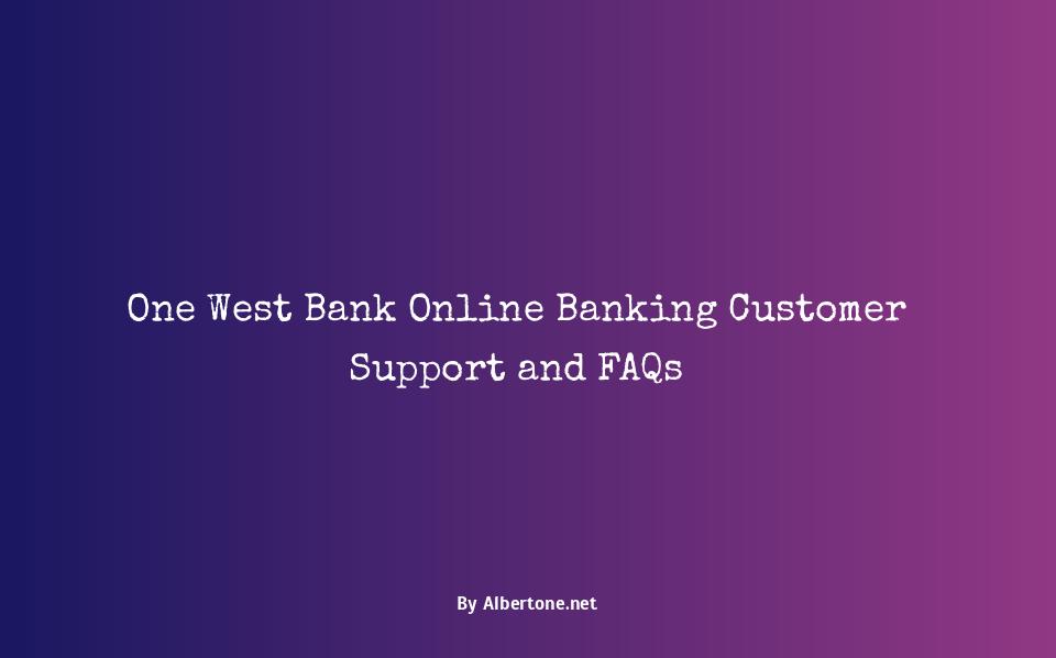 one west bank online banking