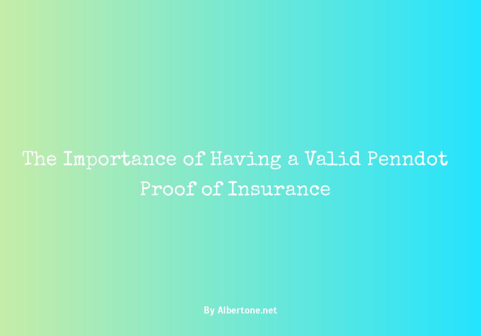 penndot proof of insurance