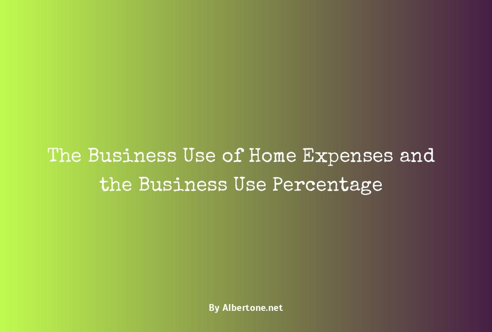 percent of wages from the business use of this home