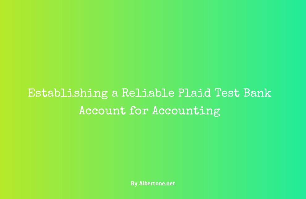 plaid test bank account