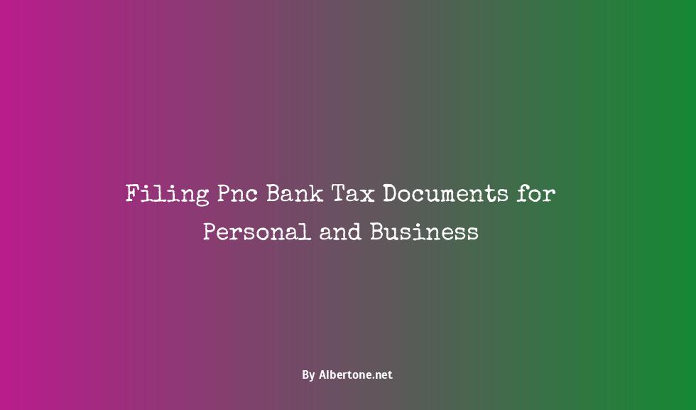 pnc bank tax documents