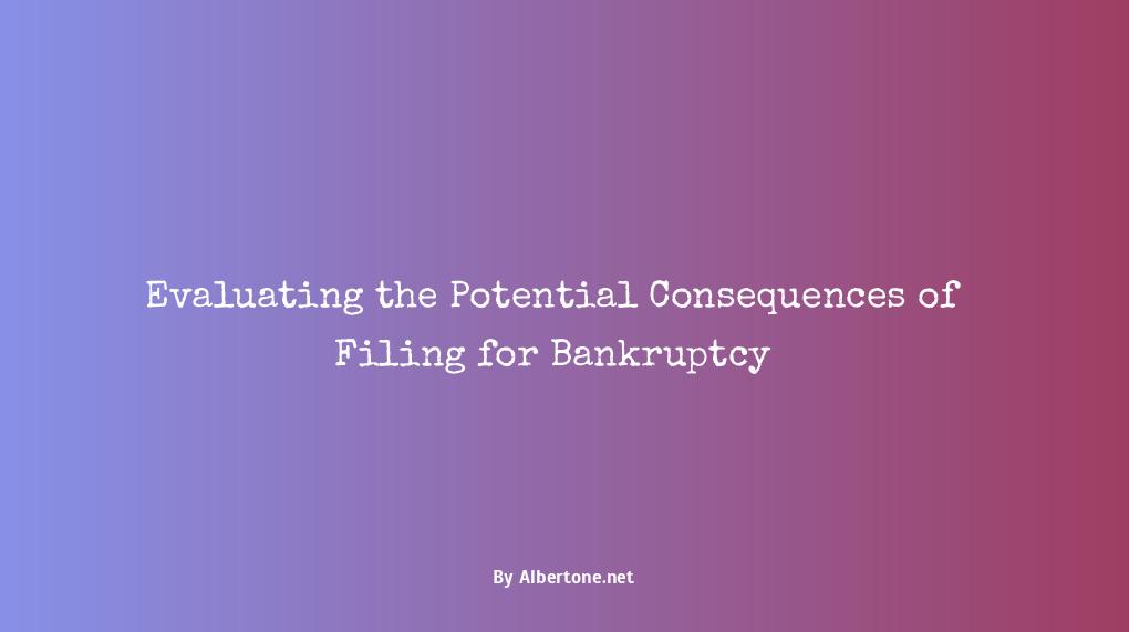 pros and cons of bankruptcies