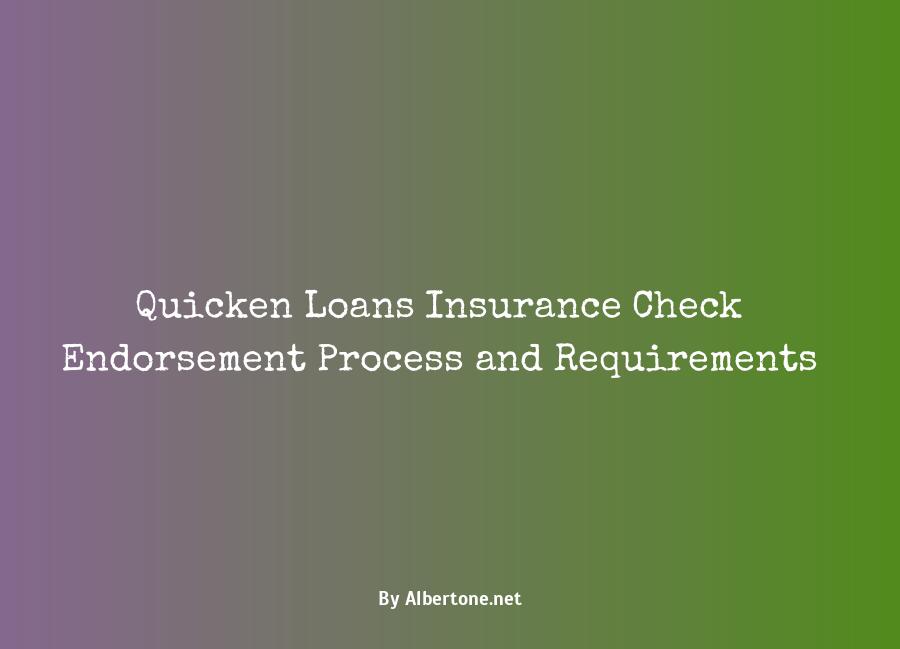 quicken loans insurance check endorsement