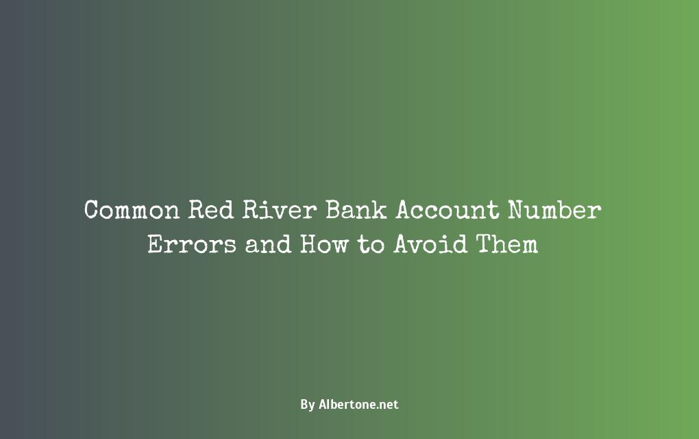 red river bank account number