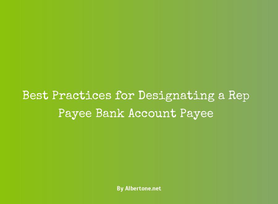 rep payee bank account