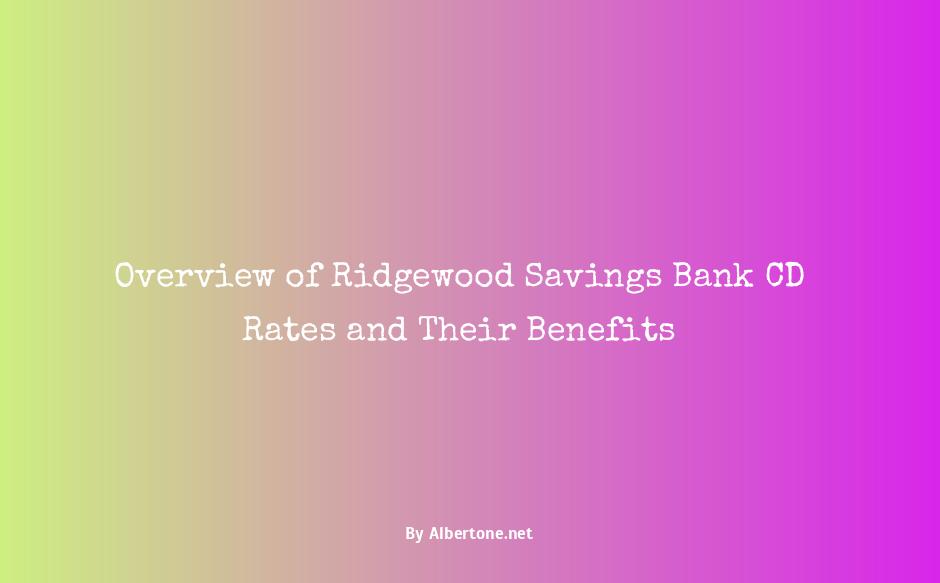 ridgewood savings bank cd rates