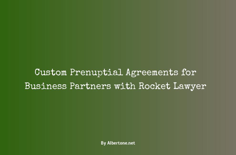 rocket lawyer prenuptial agreement