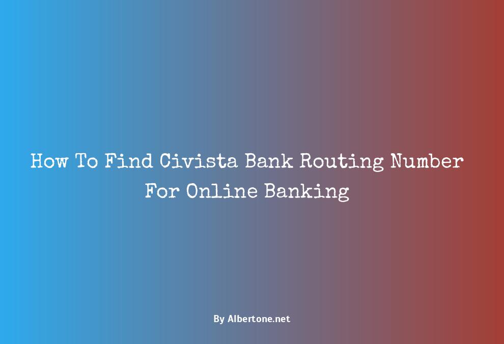 routing number for civista bank