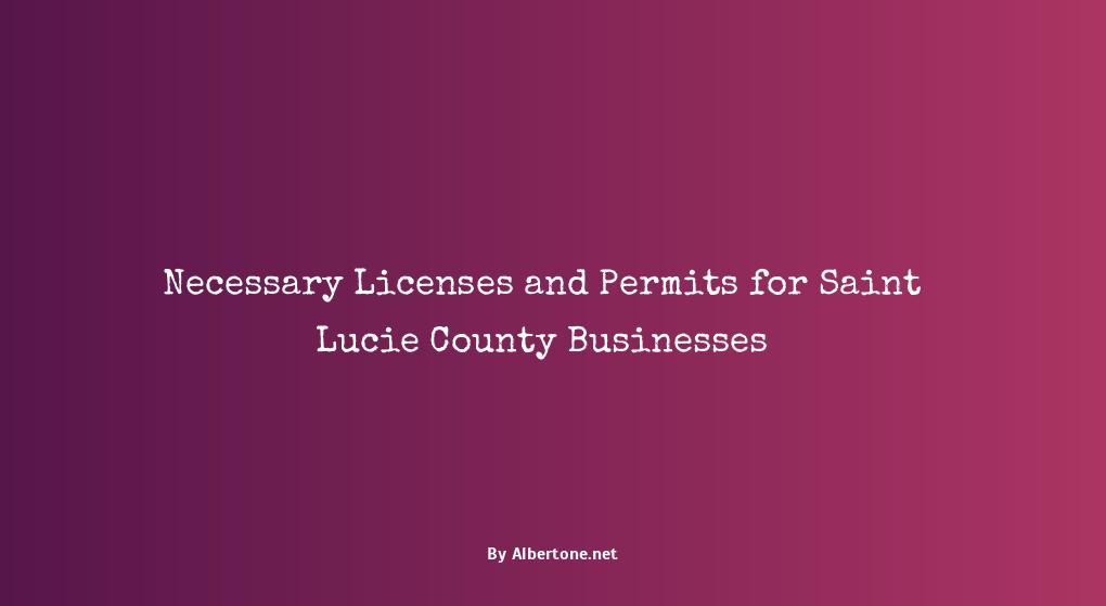 saint lucie county business license