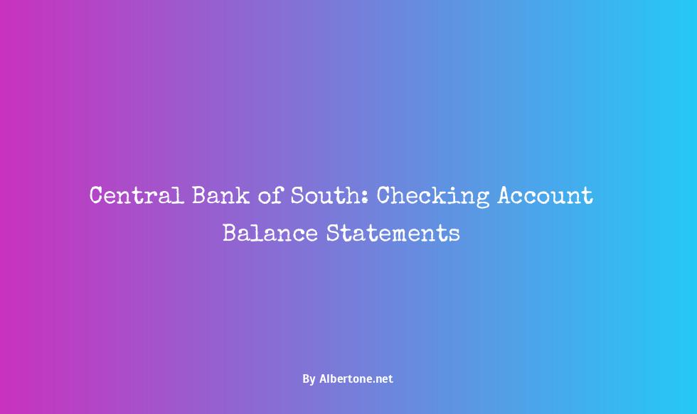 south central bank check balance