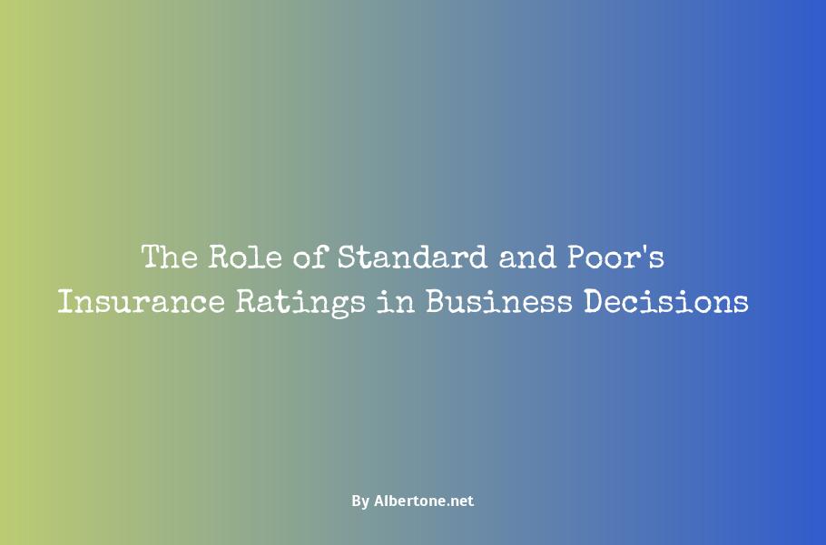 standard and poor's insurance ratings