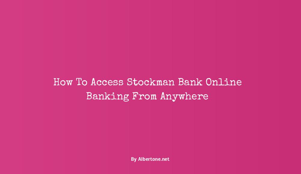 stockman bank online banking