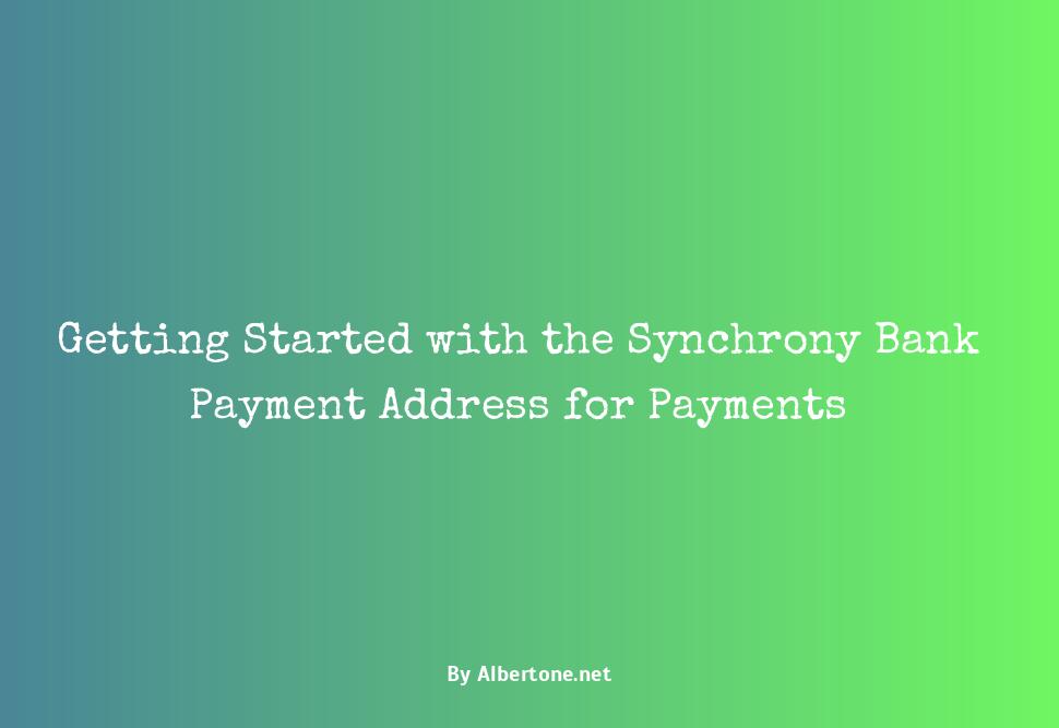 synchrony bank address for payments