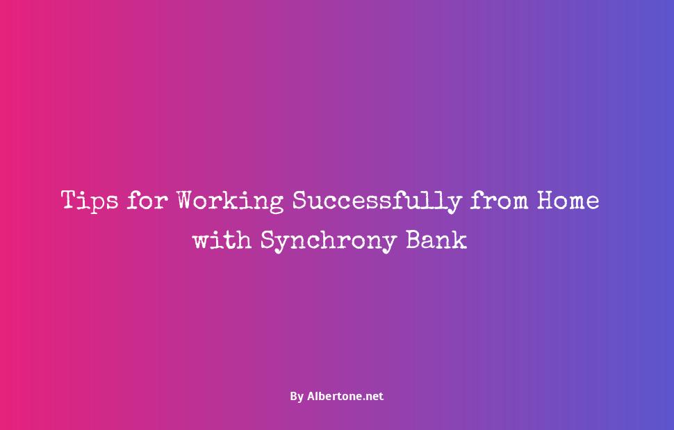 synchrony bank work from home