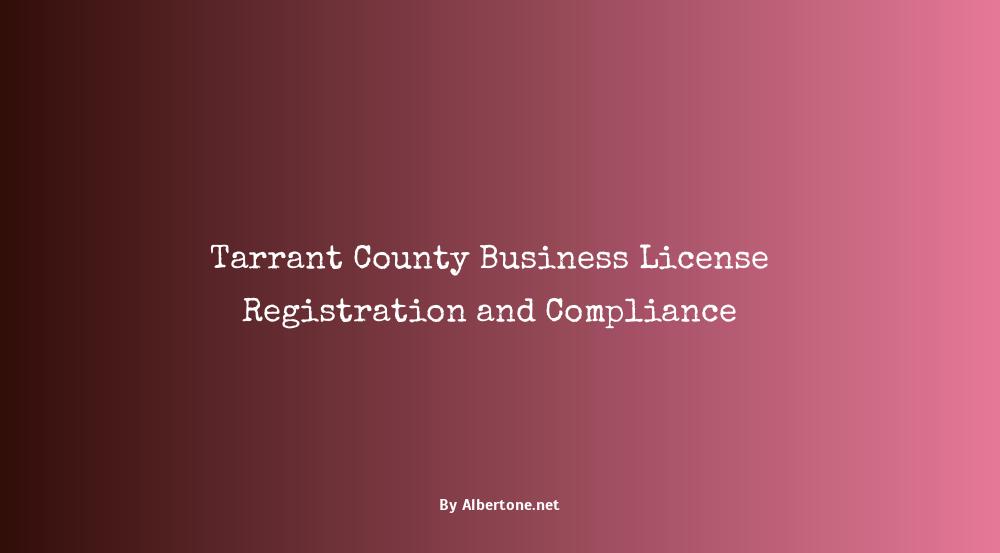 tarrant county business license