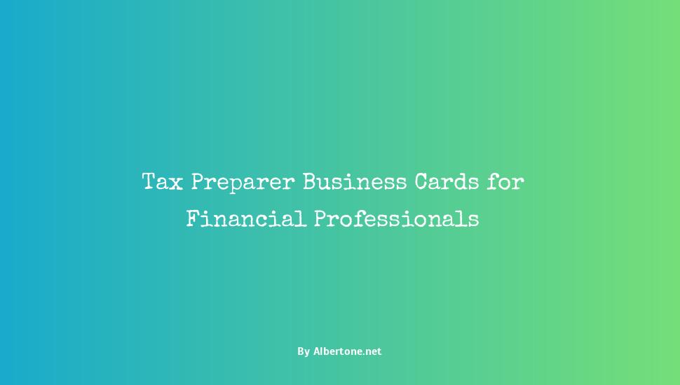 tax preparer business cards