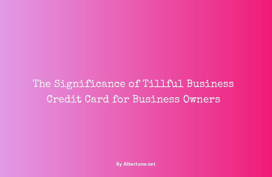 tillful business credit card