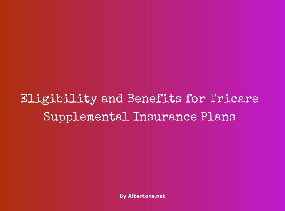 tricare supplemental insurance plans