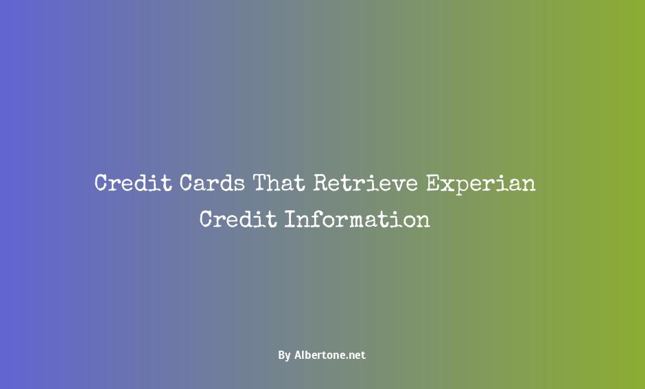 what credit cards pull experian