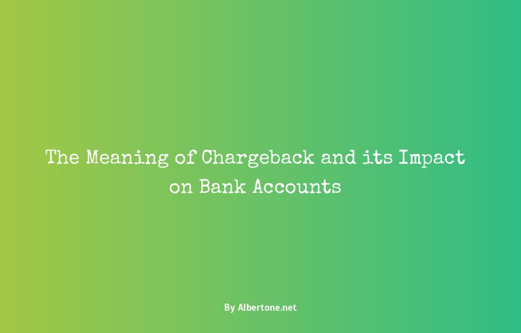 what does chargeback mean in banking