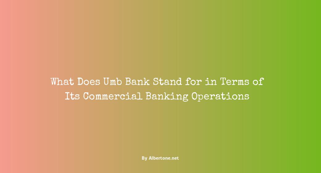 what does umb bank stand for