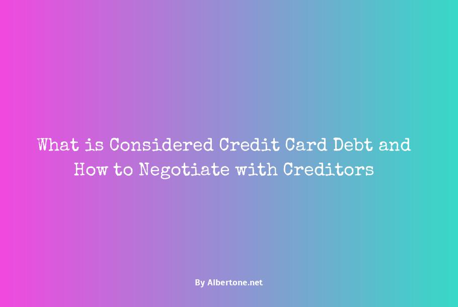 what is considered credit card debt